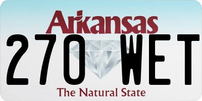 AR license plate 270WET