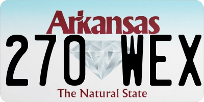 AR license plate 270WEX