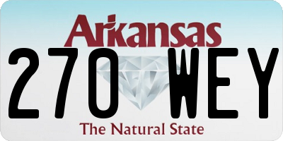 AR license plate 270WEY