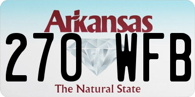 AR license plate 270WFB
