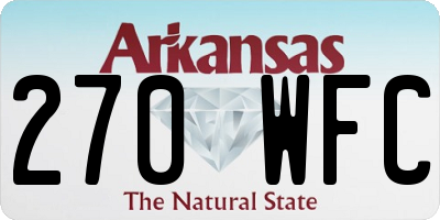 AR license plate 270WFC