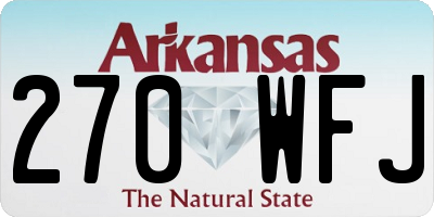 AR license plate 270WFJ