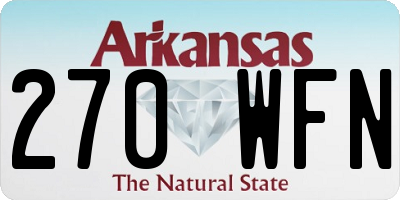 AR license plate 270WFN
