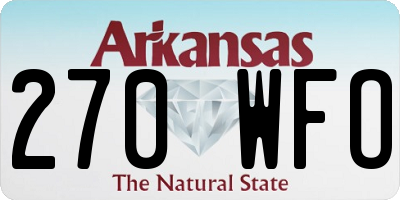 AR license plate 270WFO