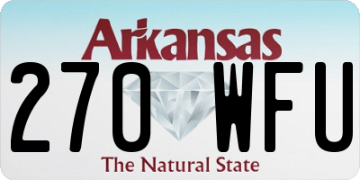 AR license plate 270WFU