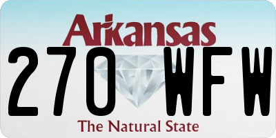 AR license plate 270WFW