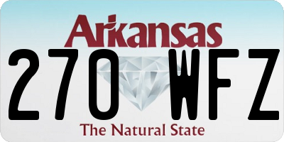 AR license plate 270WFZ