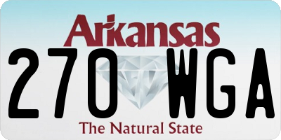 AR license plate 270WGA