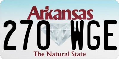 AR license plate 270WGE
