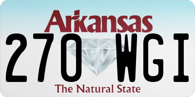 AR license plate 270WGI