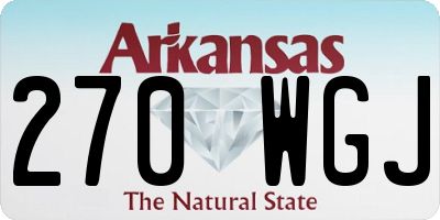AR license plate 270WGJ