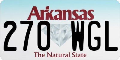 AR license plate 270WGL