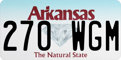 AR license plate 270WGM