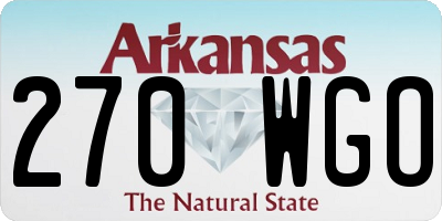 AR license plate 270WGO