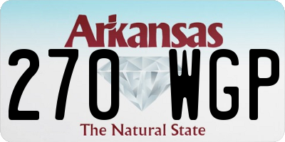 AR license plate 270WGP