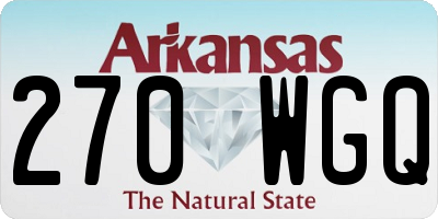 AR license plate 270WGQ