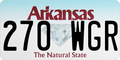 AR license plate 270WGR