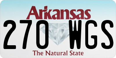 AR license plate 270WGS