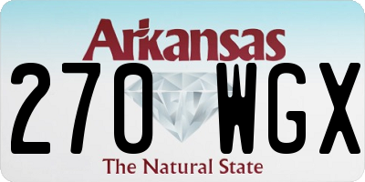 AR license plate 270WGX
