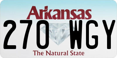 AR license plate 270WGY