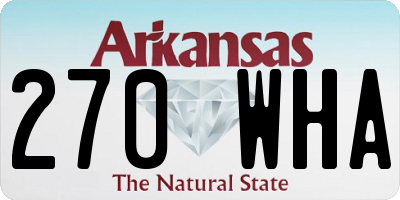 AR license plate 270WHA