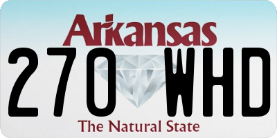 AR license plate 270WHD