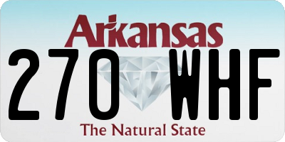 AR license plate 270WHF