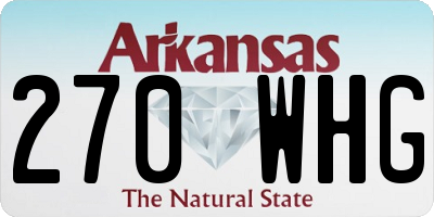 AR license plate 270WHG