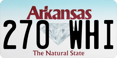 AR license plate 270WHI
