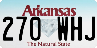 AR license plate 270WHJ