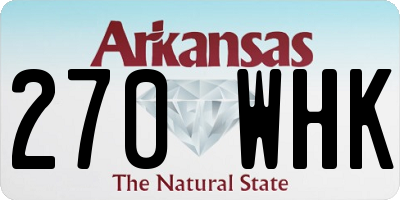 AR license plate 270WHK