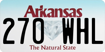 AR license plate 270WHL