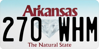 AR license plate 270WHM
