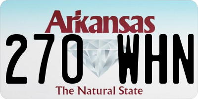 AR license plate 270WHN