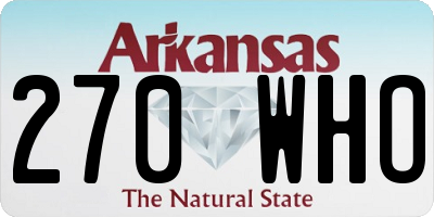 AR license plate 270WHO