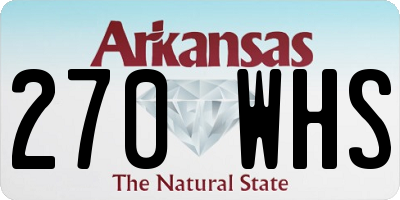 AR license plate 270WHS