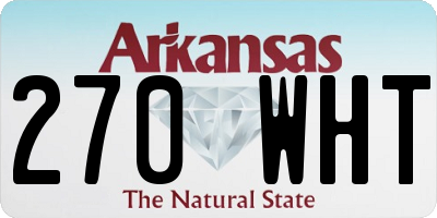 AR license plate 270WHT