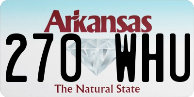 AR license plate 270WHU