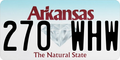 AR license plate 270WHW