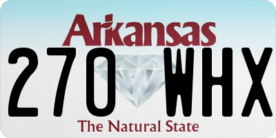 AR license plate 270WHX