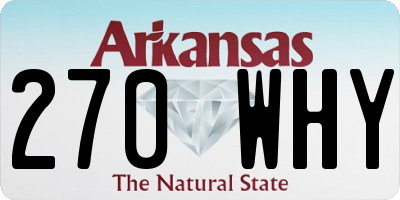 AR license plate 270WHY