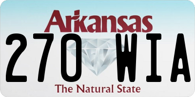 AR license plate 270WIA