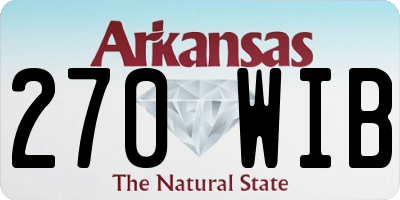 AR license plate 270WIB