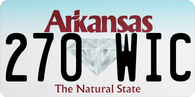 AR license plate 270WIC