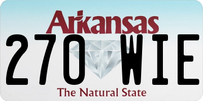AR license plate 270WIE