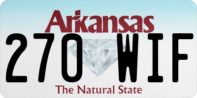AR license plate 270WIF