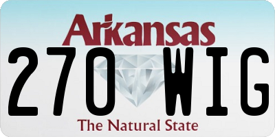 AR license plate 270WIG