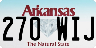 AR license plate 270WIJ