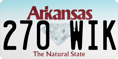 AR license plate 270WIK
