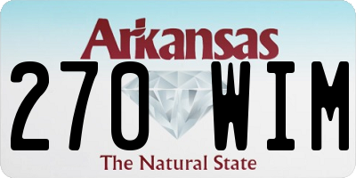 AR license plate 270WIM